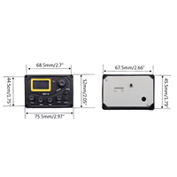 Ecualizador de 4 Bandas con Pantalla LCD Profesional, Caja de Batería, Sistema Piezoeléctrico, Preamplificador para Guitarra Acústica KLT-1, Material ABS