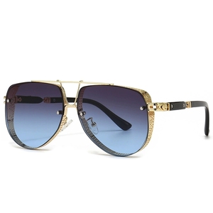 Nuovi <span class=keywords><strong>Occhiali</strong></span> da Sole di Lusso Personalizzati, Design alla Moda, Montatura in Metallo, Stile Aviatore, Oversize, per Uomo e Donna - Product Image 5