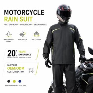 Traje Impermeable para Motocicleta con Logotipo Personalizado, Chaqueta y Pantalones Reflectantes, Resistentes al Viento y Transpirables para Hombres, Ciclismo al Aire Libre - Product Image 1