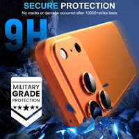 Protection d'objectif d'appareil photo pour iPhone 17 18 Pro Max, verre trempé 9H+ en alliage d'aluminium dépoli, protection intégrée de l'appareil photo