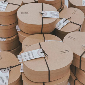 Elegant Oval Rigid Kraft <strong>Gift</strong> <strong>Box</strong> Customizable Recyclable Kraft Paper Decoration <strong>Christmas</strong> Valentine's Day <strong>Gift</strong> Packaging - Product Image 1