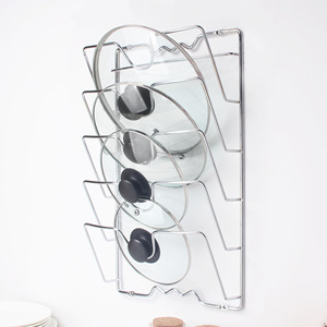 Pots lid Organizer Rack For Cabinet Or Pot Rack For Kitchen Cabinet Pantry Bakeware Lid Holder