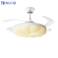 Ventilador de Techo LED Moderno con Luces, Control Remoto para Oficina en Casa, Lámpara de Araña con 3 Cambios de Color