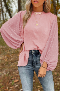 Camicetta Casual da <span class=keywords><strong>Donna</strong></span> con Maniche a Sbuffo <span class=keywords><strong>Marrone</strong></span> alla Moda, <span class=keywords><strong>Blusa</strong></span> Larga con Decorazioni - Product Image 5