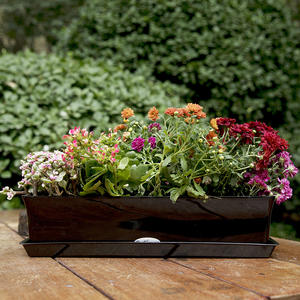 Maison Jardinage Résine Épaissie <span class=keywords><strong>Rectangulaire</strong></span> Haute Brillance Bande Mince Pot de Plantation Balcon Plantation Bassin Envoyer Plateau - Product Image 2