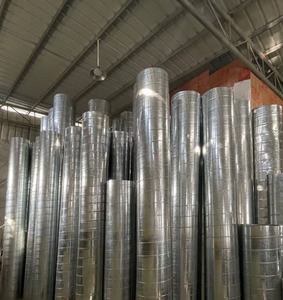 金属製エアダクト丸型換気パイプ亜鉛メッキ鋼管パイプライン大型厨房の調理煙の浄化に使用 - Product Image 5