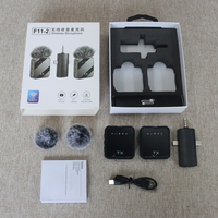Microfono Lavalier Wireless Portatile, Mini Doppio Microfono con Riduzione del Rumore per YouTube, Vlog, Streaming Live e Creatori di Video