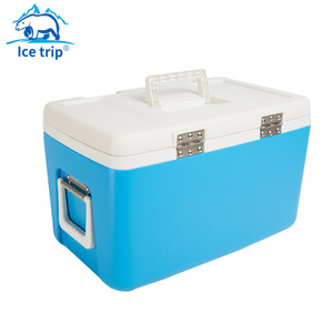 PU foam double wall insulated portable marine cooler box rotomolded ice box cooler for ice cream