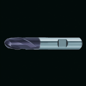 Fraise à queue HSS-Co TA1418 avec revêtement TiAlN, hélice à 30 degrés, bout sphérique, 2 dents - Product Image 3