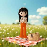 Kit d'artisanat de poupée animale tricoté à la main: fournitures de crochet en fil doux, cadeau de Noël et d'enfant parfait pour les enfants créatifs
