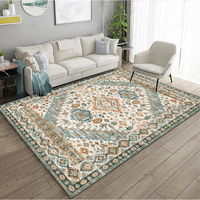 Tapis en peluche rétro oriental personnalisé à bas prix Tapis de porte jacquard fabriqué à la machine avec un design rétro oriental pour la maison ou le bureau