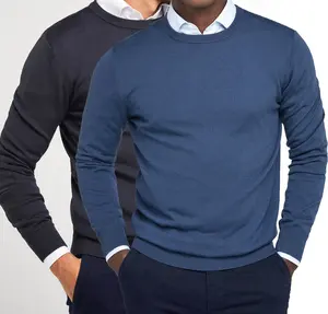 2024最新デザインカスタムメンズカジュアルウールプルオーバーセータークルーネックプラスサイズニット薄手のセーター