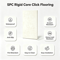 Revêtement de sol en vinyle SPC, noyau rigide, sol intérieur, imperméable, antidérapant, résistant à l'usure, durable pour la maison, l'hôtel, l'école, usage commercial