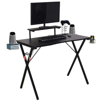 Meilleur bureau de jeu pour ordinateur avec surface en fibre de carbone, chaise de jeu avec table pour PC, noir