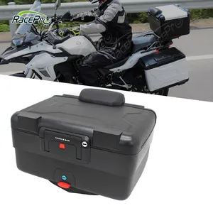 RACEPRO 35L ABS Motorcycle Top Box Trunk Helmet Storage Box General Cajuela Para Moto Black Motorcycle Tail Boxes