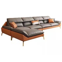 Sofá Seccional Esquinero Moderno y Elegante, Sofá Grande de 7 Plazas con Chaise Longue, Juego de Sofás de Tela, Muebles en Forma de L para Sala de Estar