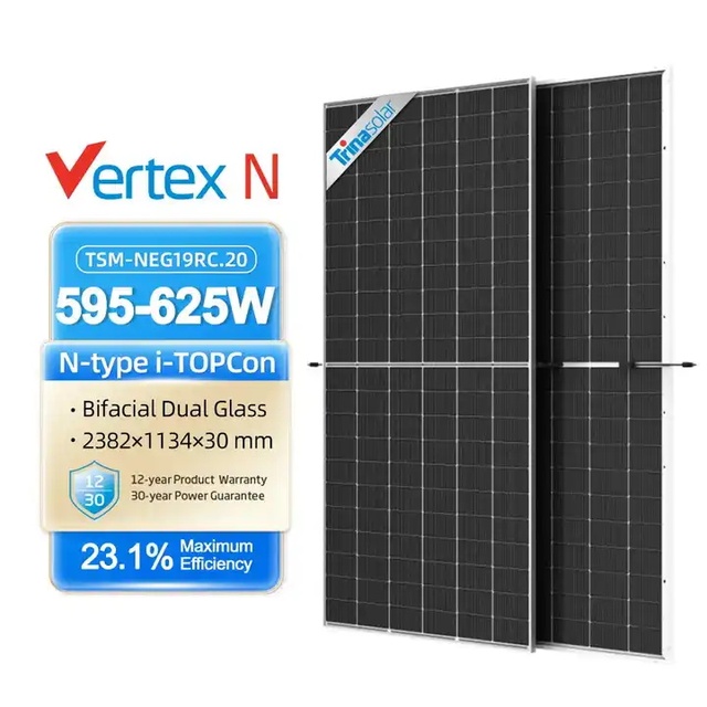 Tie 1 Brand Trina 605W 610W615W 620W 625W 630W TSM-NEG19RC.20 Bifacial Monocrystalline Solar Panels Prices