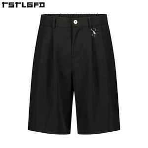 Pantaloncini da Uomo con Zip e Bottoni, Stile Uniforme, Streetwear, da Lavoro, <span class=keywords><strong>Bermuda</strong></span> <span class=keywords><strong>in</strong></span> Cotone Poliestere 380gsm con Doppia Piega al Ginocchio - Product Image 4