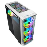 OEM Mid Towers Atx Pc Case Verre trempé Desktop Gaming Pc Case vide Support RGB Fan