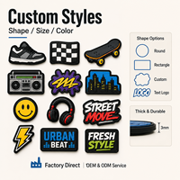 Patch en PVC souple style urbain pour baskets de skateboard, badge moral en caoutchouc personnalisé Hip-Hop pour vestes