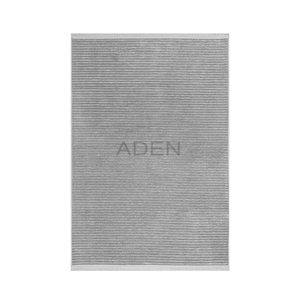 Tapis d'intérieur en chenille rayé gris Luna, vente en gros, 7 mm, lavable, antidérapant, écologique, adapté aux animaux domestiques, polyester et coton, moderne, poils courts - Product Image 1