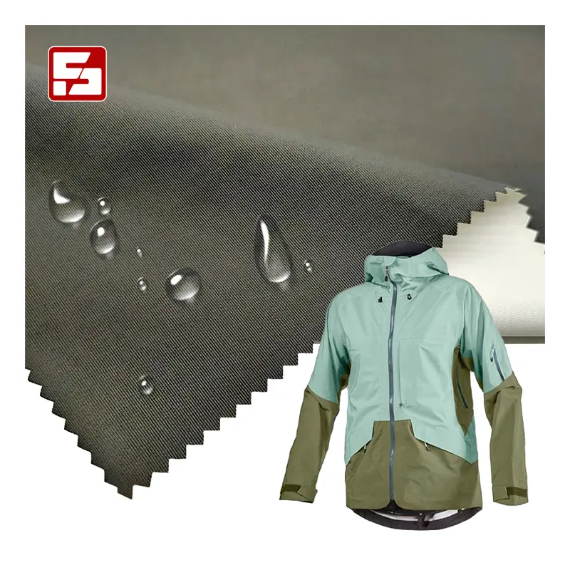 320D नायलॉन taslan सांस निविड़ अंधकार कपड़े के लिए 100% नायलॉन 5000mm दूधिया पु सांस कोटिंग कपड़े आउटडोर कोट कपड़े