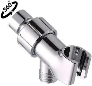 Shower Arm Holder for Handheld Shower Head, Adjustable Mount Bracket with universal brass swivel ball