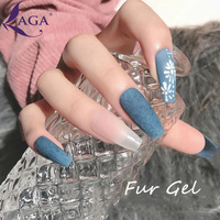 Fournitures pour ongles en gel UV en gros OEM/ODM uniquement – Vernis gel effet fourrure naturel longue durée pour manucure hivernale festive