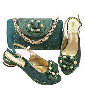 Green Shoes Matching Bag Set - New Style 2025