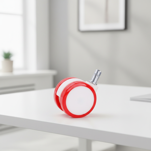 Roulettes de meubles de 2,5 pouces (10*22 mm) en nylon durable, finition couleur personnalisée OEM, pour chaise de bureau, revêtement en PVC - Product Image 4