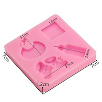 Moules à gâteau DIY en silicone, carrés 3D, classiques, populaires, simples, amusants, avec motifs de bébés, bavoirs, chocolat, biberons et chaussures