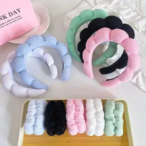 Gmagic SPA Hair Accessories Sponge Headband Puffy Spa Terry Towel Cloth Fabric Hairband Headbands For Makeup