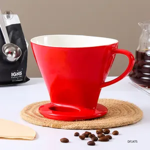 シングルカップ大型セラミックコーヒードリッパーコーヒーフィルター磁器コーヒー醸造所に注ぐ