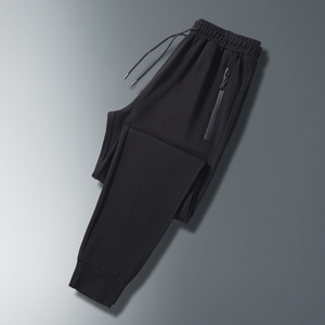 <span class=keywords><strong>Pantalon</strong></span> de jogging décontracté pour homme grande <span class=keywords><strong>taille</strong></span>, noir, respirant, extensible, avec poches zippées et <span class=keywords><strong>taille</strong></span> élastique à cordon de serrage - Product Image 4