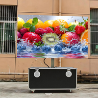 Écran LED portable d'extérieur avec flight case pliable et télescopique, remorque à écran LED mobile