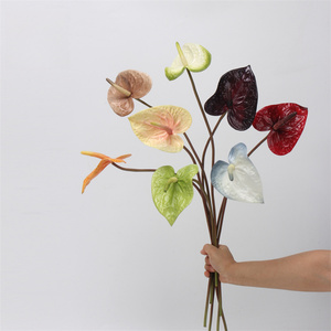 ของตกแต่งโต๊ะพิมพ์ลาย3D หรูหรา<span class=keywords><strong>ม</strong></span>ากต้นหน้าวัวดอกไ<span class=keywords><strong>ม</strong></span>้ประดิษฐ์สัมผัสจริงดอกบัวกวน<span class=keywords><strong>อิ</strong></span><span class=keywords><strong>ม</strong></span>สาขาเดียวสีเขียว - Product Image 2