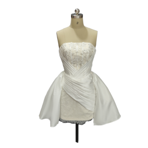 2025 High Quality <strong>Mini</strong> Wedding Gown with Pleat Taffeta Appliques Modern Short Prom Evening Party <strong>Dresses</strong> for <strong>Bride</strong> and Mother - Product Image 1