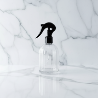 Bouteille en verre transparente de 250 ml avec pulvérisateur à gâchette, bouteille en verre diffuseur
