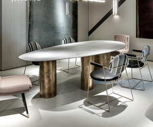 <span class=keywords><strong>2025</strong></span> Thiết Kế Mới Nhất Hiện Đại Phong Cách Châu Âu Bàn Ăn Giá Bán Buôn Fancy Bất Tự Nhiên Đá Bàn Ăn Đặt - Product Image 5