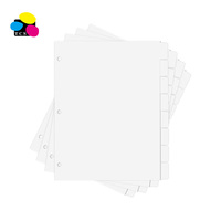 Séparateurs de classeur en papier manila écologique et durable, format Lettre, à languettes découpées 1/8, perforation 3 trous, bord renforcé