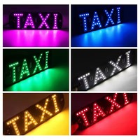 Lampe indicatrice de cabine 5V USB, panneau lumineux LED pour taxi avec ventouses transparentes, pour pare-brise de voiture 12V