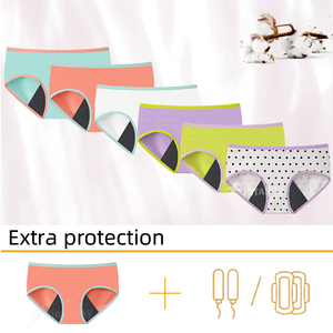 Braguitas Menstruales de 4 Capas para Mujer, Protección Postparto, <span class=keywords><strong>Incontinencia</strong></span>, Ropa Interior de Algodón, Corte Medio, para la Menstruación - Product Image 2