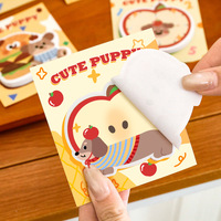 Papeterie scolaire personnalisée pour enfants, ensemble de blocs-notes, notes autocollantes mignonnes de chien kawaii
