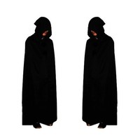 Fête d'Halloween pour adultes et enfants Faucheuse Cape noire Masque de tête de mort Gants de vampire Halloween Costume Prop Set