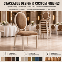 Fabricant de mobilier d'hôtel personnalisable, chaises de salle à manger modernes en tissu pour restaurant et hôtel, chaises empilables de style français