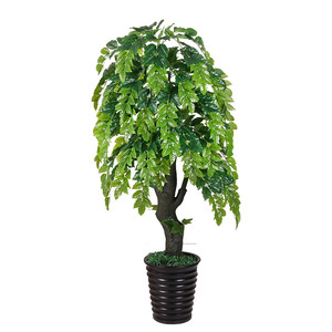 Árbol de la Felicidad en Maceta Grande, Planta Verde Decorativa para Interiores, Sala de Estar, Decoración de Piso con Árbol de Plástico Simple, Centro Comercial - Product Image 1
