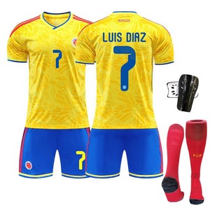 Maillot de <span class=keywords><strong>football</strong></span> domicile Équipe nationale de Colombie 2026 en gros – James 10, Diaz 7 – Adulte unisexe, toutes saisons, polyester, manches courtes - Product Image 2