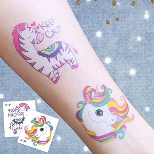Tatuaggi Temporanei a Trasferimento d'Acqua per Bambini con Disegni di Unicorni Cartoon, Vendita all'Ingrosso - Product Image 4