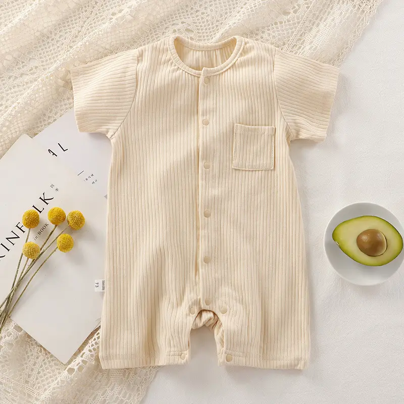 Einfarbige Babyshocker Neugeborenenkleidung 0-24 Monate solide Farb-Shocker Neugeborenen-Baby-Kleidung Babykotton-Shocker