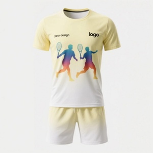 100% <b>Polyester</b> Dryfit Sportswear Short Sleeve Quick Dry Performance Shorts T Shirt Short Sleeve Uniform Quick Dry Sports Set - Product Image 1